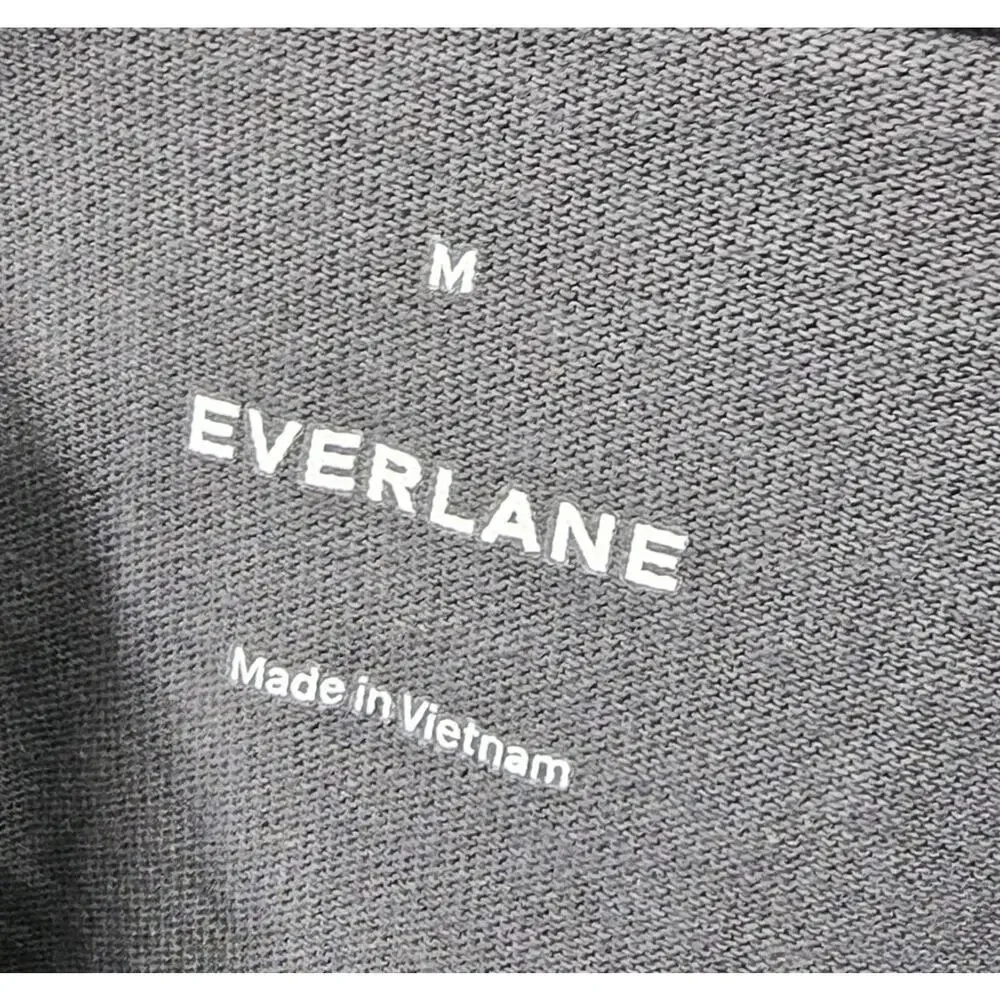 Everlane T Shirt Mens Medium Gray Short Sleeve Crew Organic Cotton Premium - Picture 3 of 10